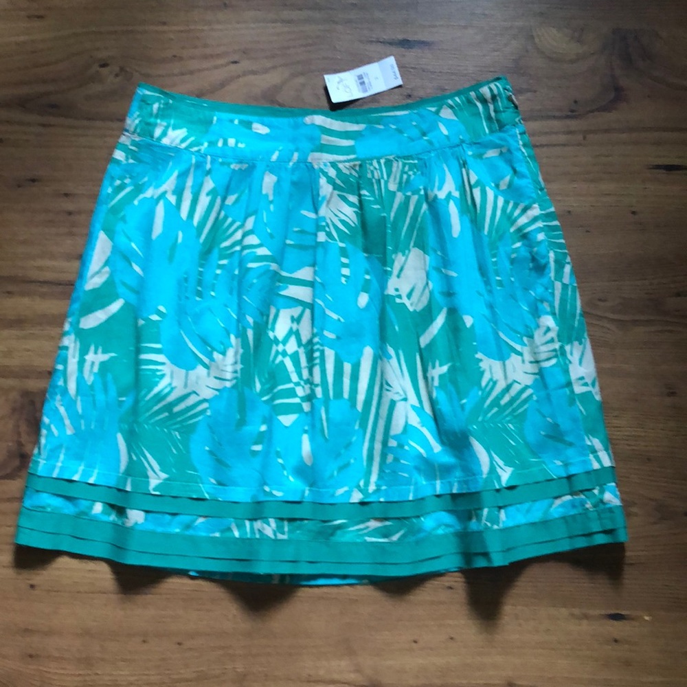 NWT LOFT tropical cotton skirt Size 2
